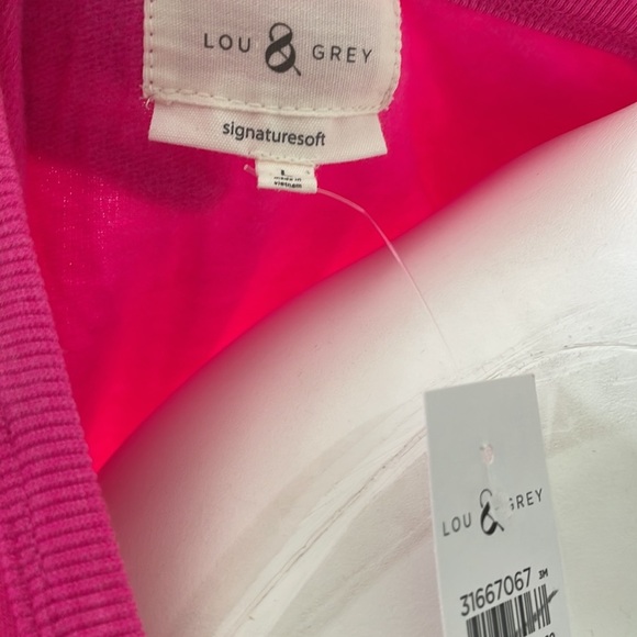 Lou & Grey Signature Soft Pink Cap Sleeve Tee Size Large NEW - Picture 5 of 9